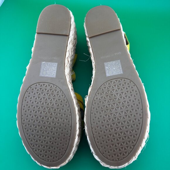 NWOT WOMEN'S "CALL IT SPRING" ANKLE STRAP PLATFORM WEDGE SANDAL YELLOW, SIZE 8 - Picture 7 of 10